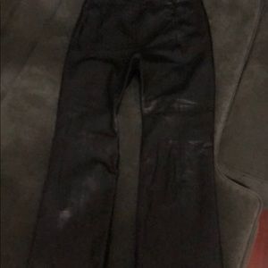 Elements by Vakko Black Leather Pants
